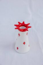 Jarra / castiçal estrela encarnado