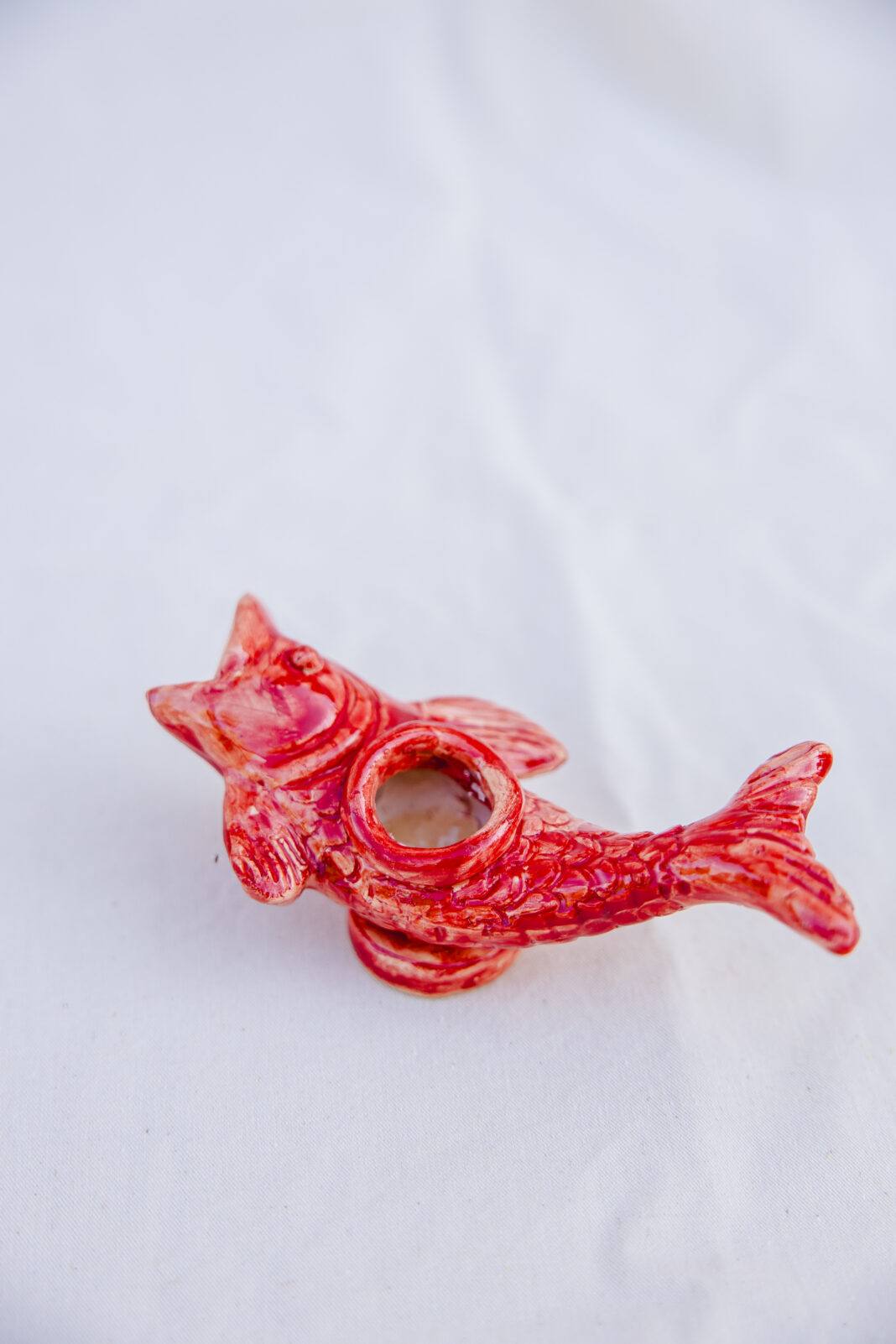 candlestick red fish Castiçal peixe encarnado - Image 1