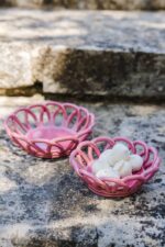 Pequenos cestos em cerâmica cor de rosa - Image 2
